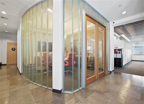 Modern facility entrance